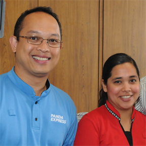 Panda Express manager Darwin Ilagan & Maria Lopez