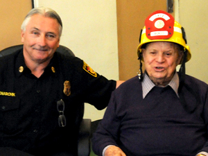 Battalion Chief Gene Bednarchik and Don Rickles