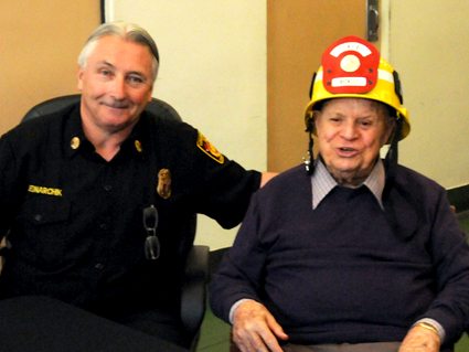 Battalion Chief Gene Bednarchik and Don Rickles