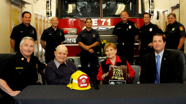 LAFD Firefighters Thank Don and Barbara Rickles