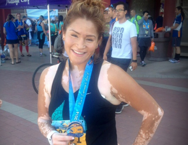 Sandra Marquez - part of the L.A. Fire Marathon team
