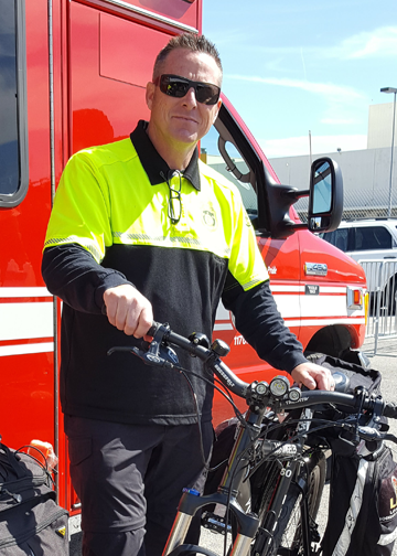 Captain Chad Rolish of the LAFD Bike Medica