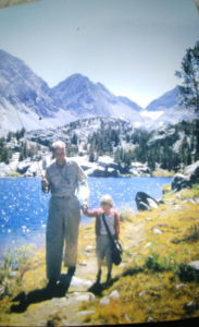 Fireman Theodore “Bud” Nelson and his daughter Connie Rich enjoy exploring Mammoth Lakes, CA.