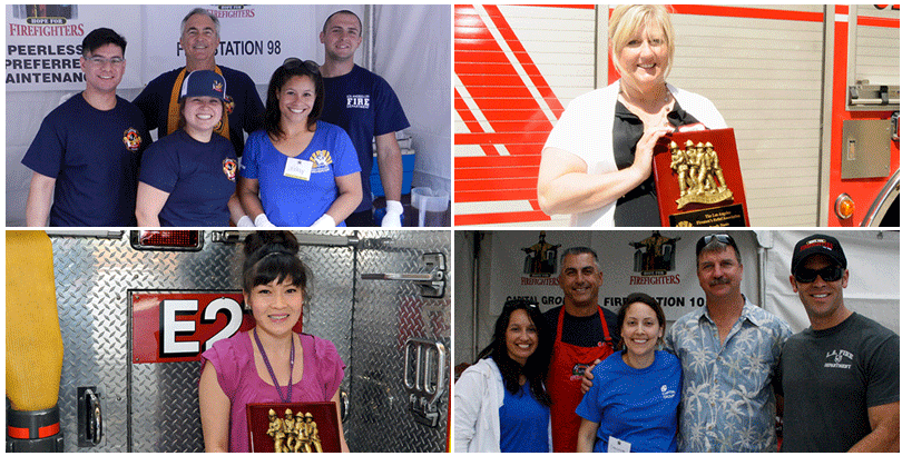 Firefighter charity volunteers