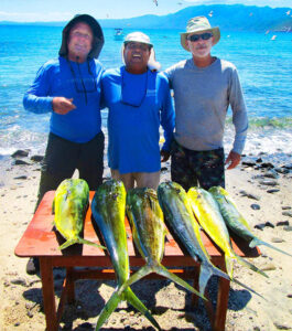 Tim Larson, Paul Jordan, Victor Dorado of the La Paz Fishing Group