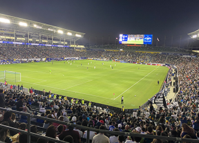 LA Galaxy stadium during game time
