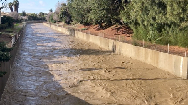 L.A. River floodding